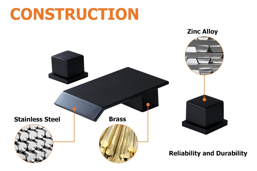 Змішувач для раковини в стилі Модерн Колір - Чорний Матеріал - Латунь SLAVGO 11134