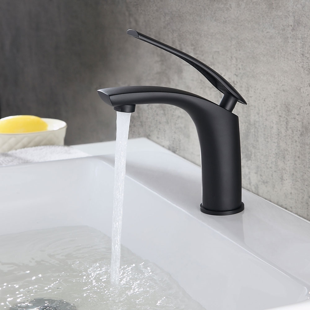 Змішувач для раковини в стилі Модерн Колір - Чорний Матеріал - Латунь SLAVGO 10204