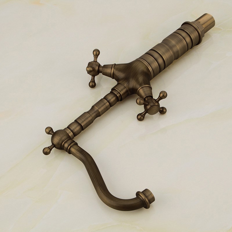 Змішувач для раковини у стилі Традиційний Колір - Антична Латунь Матеріал корпусу - Латунь SLAVGO 11437