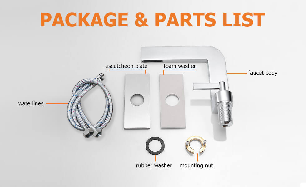 Змішувач для раковини в стилі Модерн Колір - Хром Матеріал - Латунь SLAVGO 11765