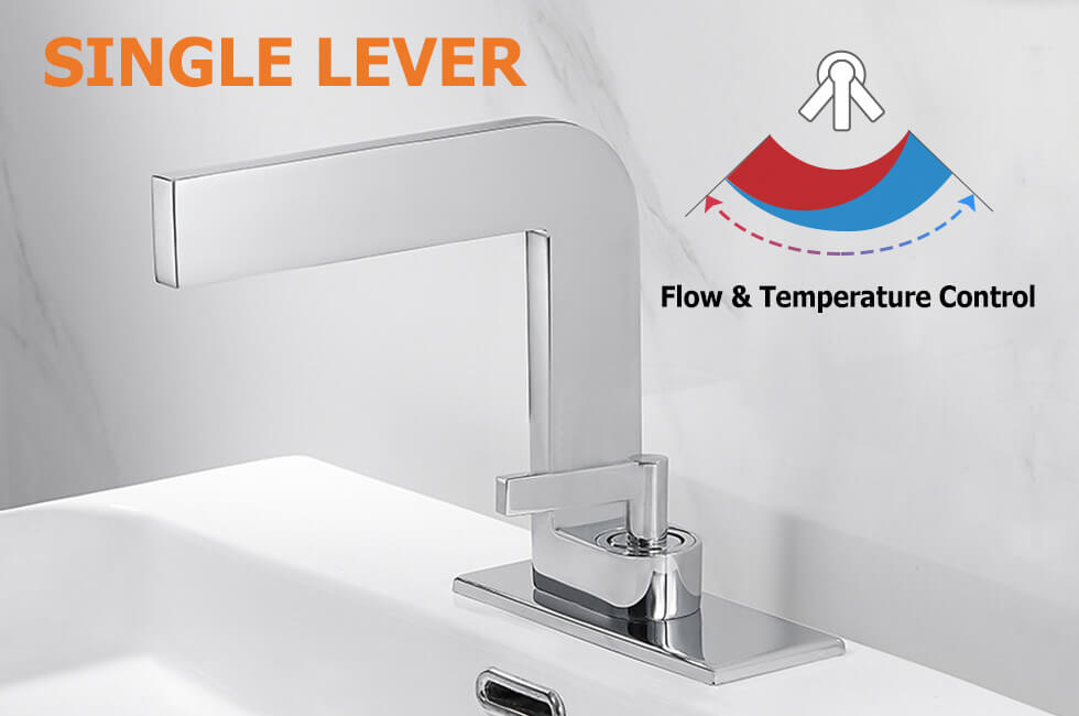 Змішувач для раковини в стилі Модерн Колір - Хром Матеріал - Латунь SLAVGO 11765