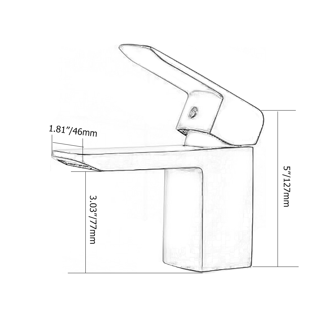 Змішувач для раковини в стилі Модерн Колір - Чорний Матеріал - Латунь SLAVGO 10195