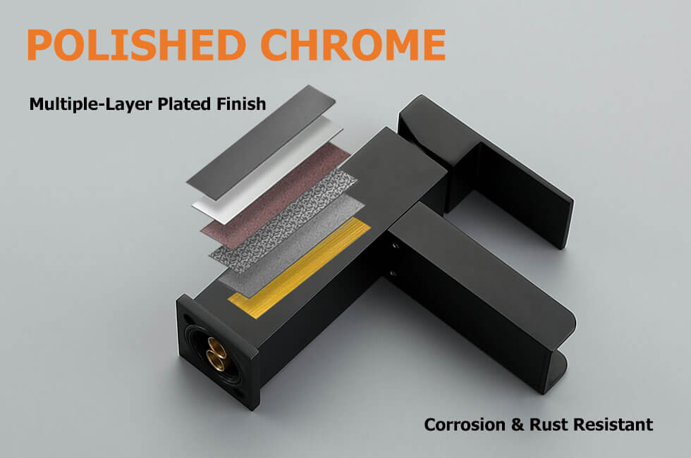 Змішувач для раковини в стилі Модерн Колір - Чорний Матеріал - Латунь SLAVGO 12881