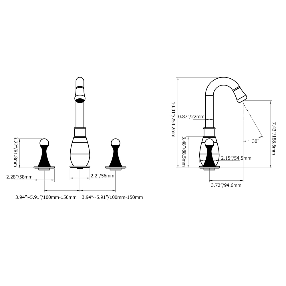 Змішувач для раковини у стилі Модерн Колір - Білий Матеріал корпусу - Латунь SLAVGO 25093