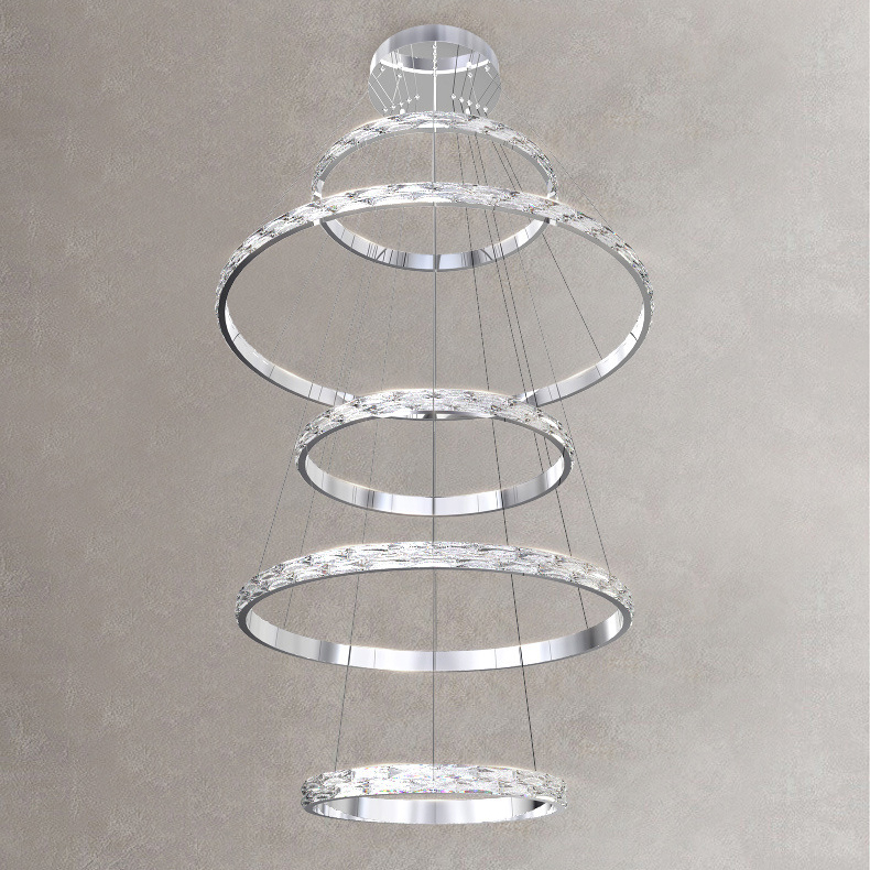 Підвісна люстра CAROLIN D50+60+80+50+100+50