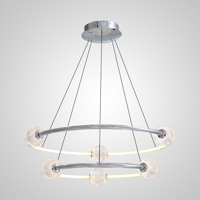 Підвісна люстра STORMS CH D89 D68 Chrome