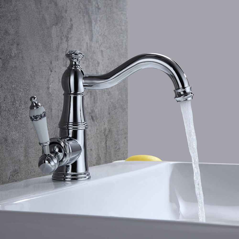 Змішувач для раковини у стилі Традиційний Колір - Хром Матеріал корпусу - Латунь SLAVGO 10295