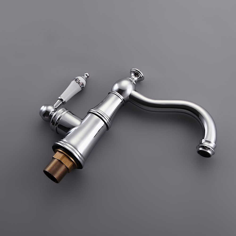 Змішувач для раковини у стилі Традиційний Колір - Хром Матеріал корпусу - Латунь SLAVGO 10295