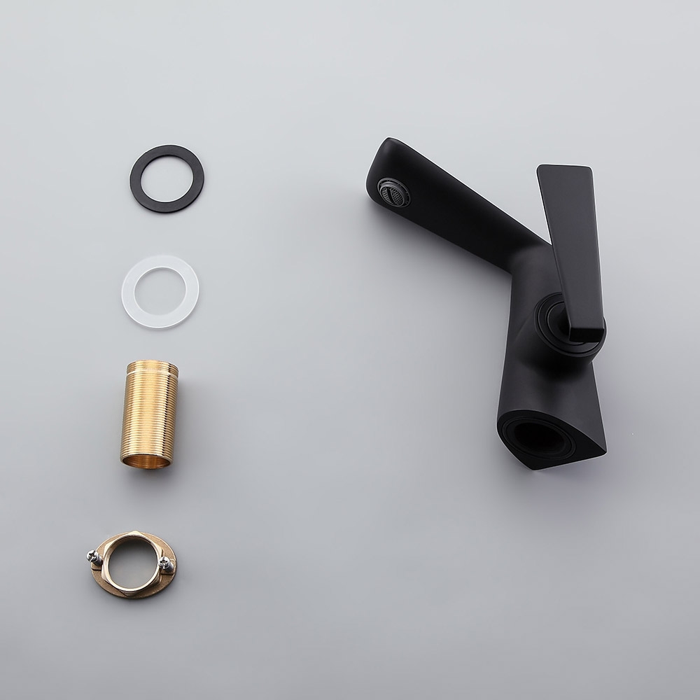 Змішувач для раковини в стилі Модерн Колір - Чорний Матеріал - Латунь SLAVGO 12639