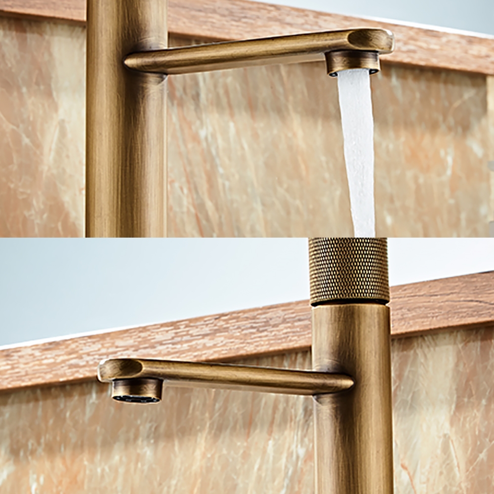 Змішувач для раковини у стилі Традиційний Колір - Антична Латунь Матеріал корпусу - Латунь SLAVGO 15350