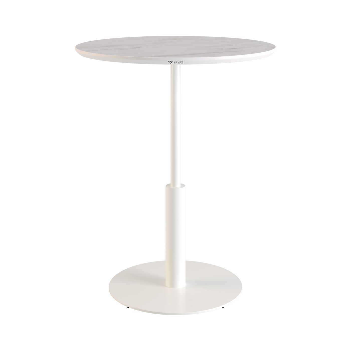 Стіл Ibiza round HPL d-60 Arpa 3346 Ker біла / біла опора