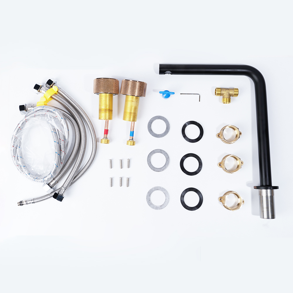 Змішувач для раковини у стилі Модерн Колір - Чорний & Рожеве Золото Матеріал корпусу - Латунь SLAVGO 34530