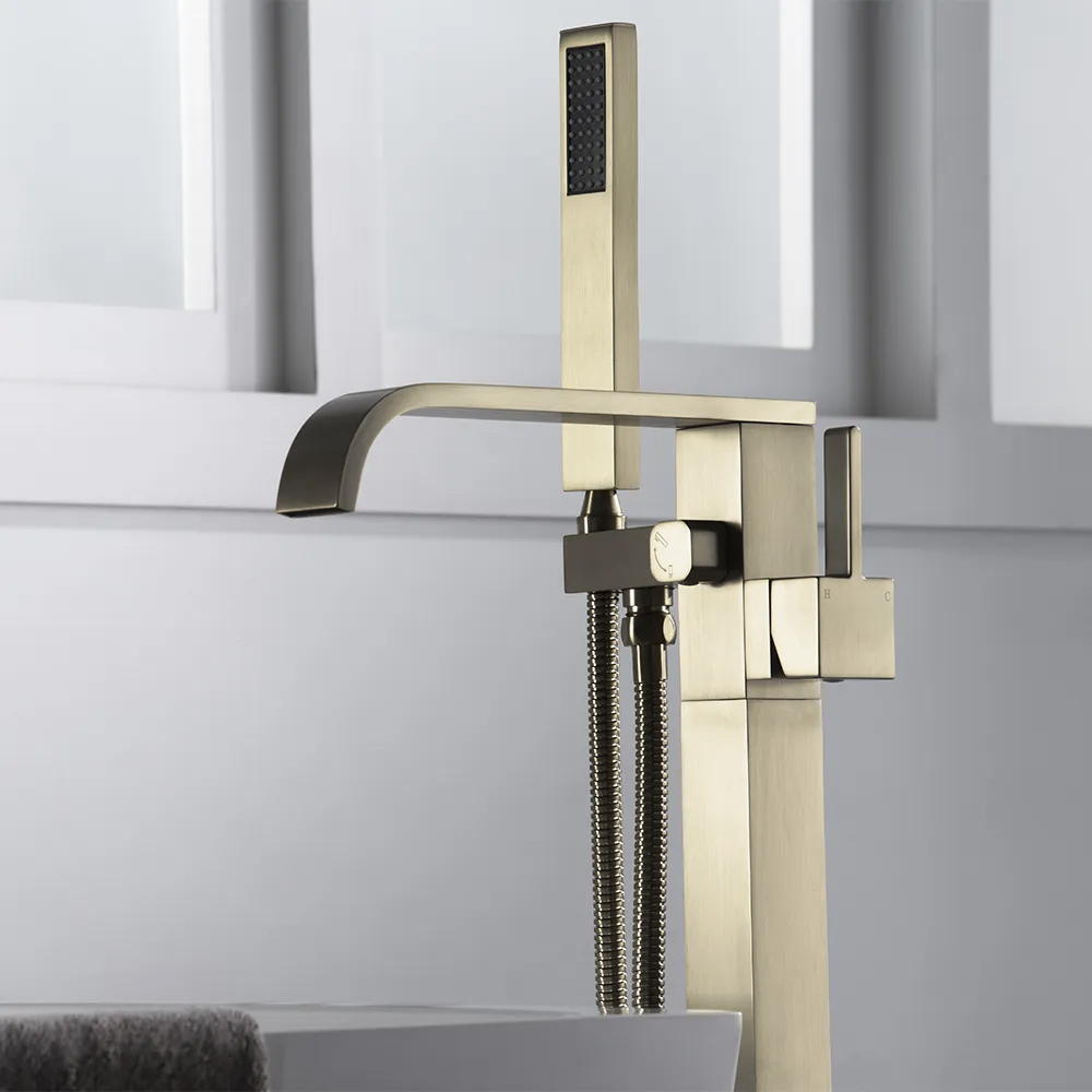 Змішувач для ванни Окремо стоїть в стилі Модерн Колір-матове золото SLAVGO 14125