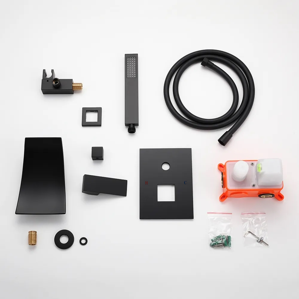 Змішувач для ванни Настінний у стилі Модерн Колір- Чорний SLAVGO 10038