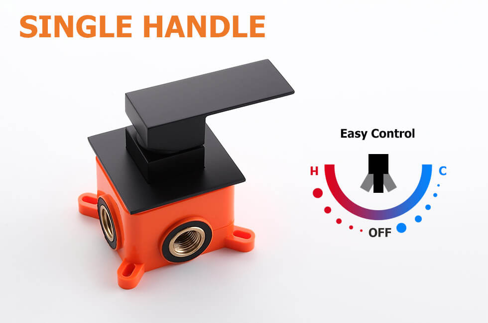 Змішувач для раковини в стилі Модерн Колір - Чорний Матеріал - Латунь SLAVGO 10028