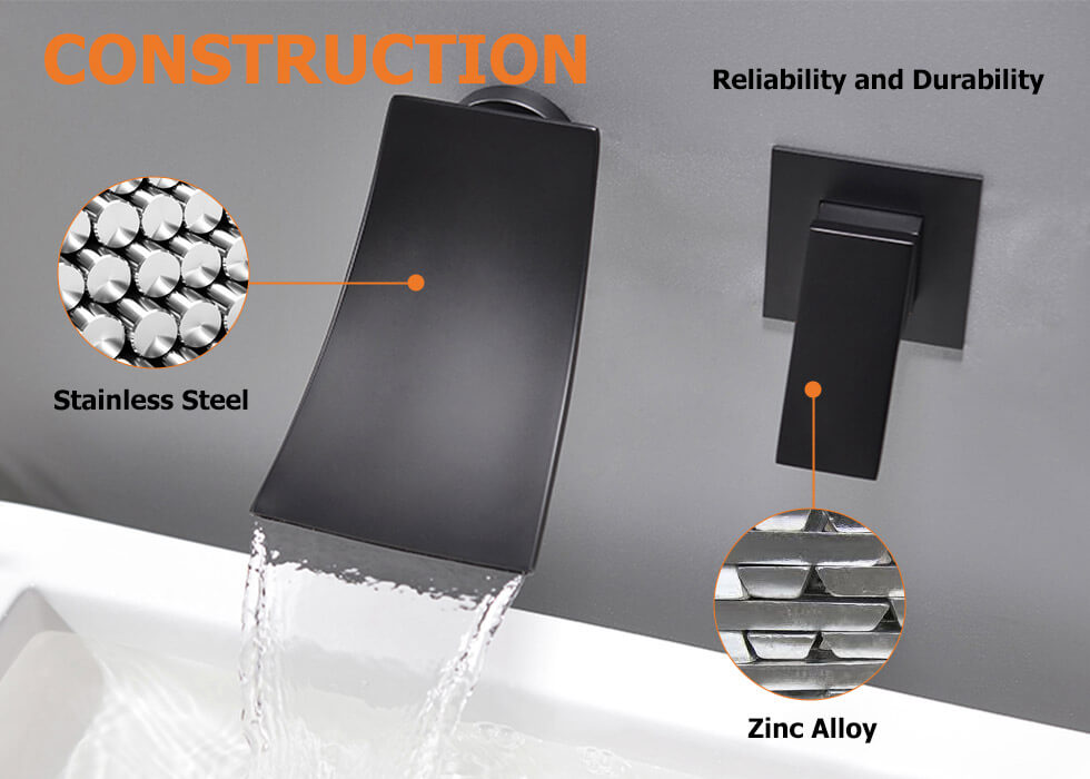 Змішувач для раковини в стилі Модерн Колір - Чорний Матеріал - Латунь SLAVGO 10028