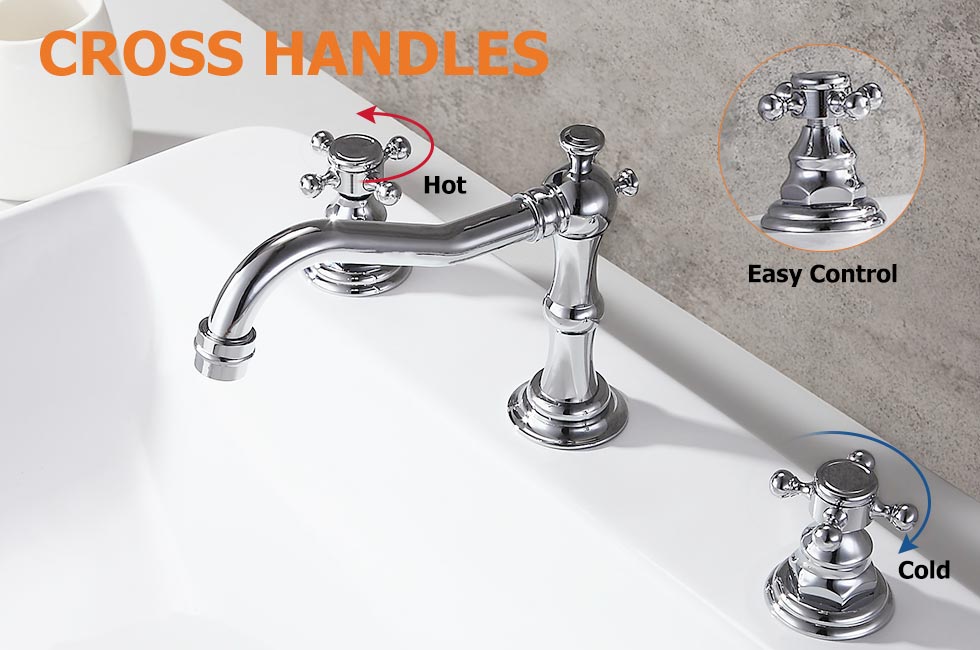 Змішувач для раковини у стилі Традиційний Колір - Хром Матеріал корпусу - Латунь SLAVGO 11360