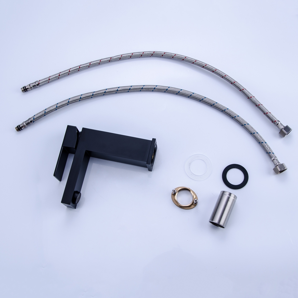 Змішувач для раковини в стилі Модерн Колір - Чорний Матеріал - Латунь SLAVGO 10512