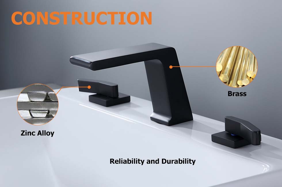 Змішувач для раковини в стилі Модерн Колір - Чорний Матеріал - Латунь SLAVGO 10393