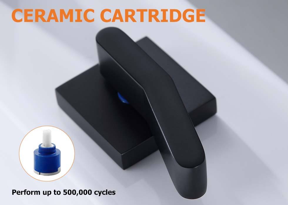 Змішувач для раковини в стилі Модерн Колір - Чорний Матеріал - Латунь SLAVGO 10393