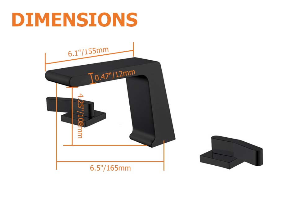 Змішувач для раковини в стилі Модерн Колір - Чорний Матеріал - Латунь SLAVGO 10393
