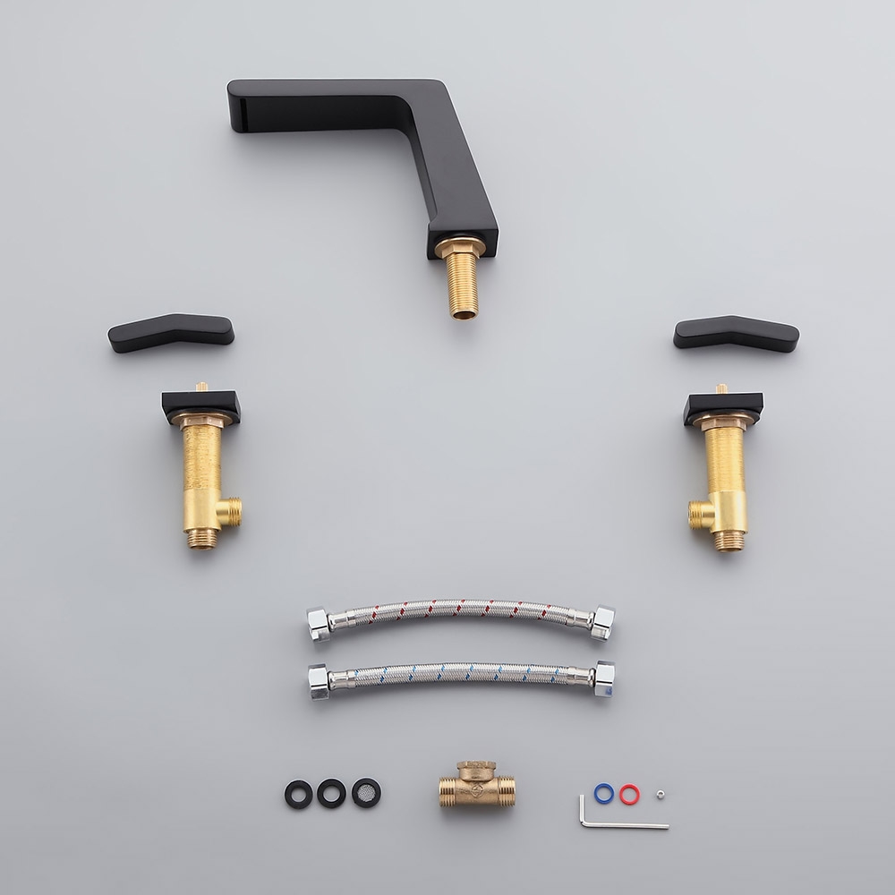 Змішувач для раковини в стилі Модерн Колір - Чорний Матеріал - Латунь SLAVGO 10393