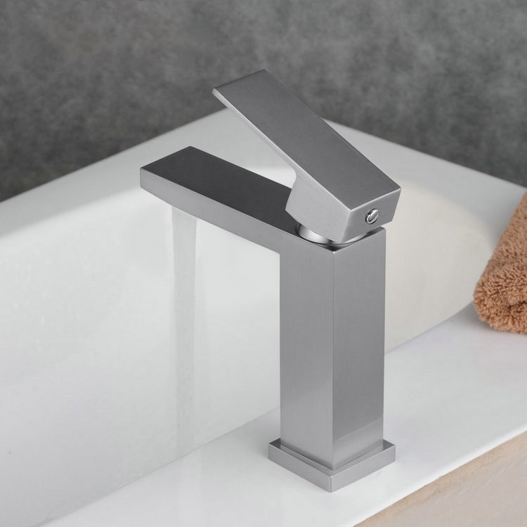 Змішувач для раковини у стилі Модерн Колір - Матовий Нікель Матеріал корпусу - Латунь SLAVGO 12327