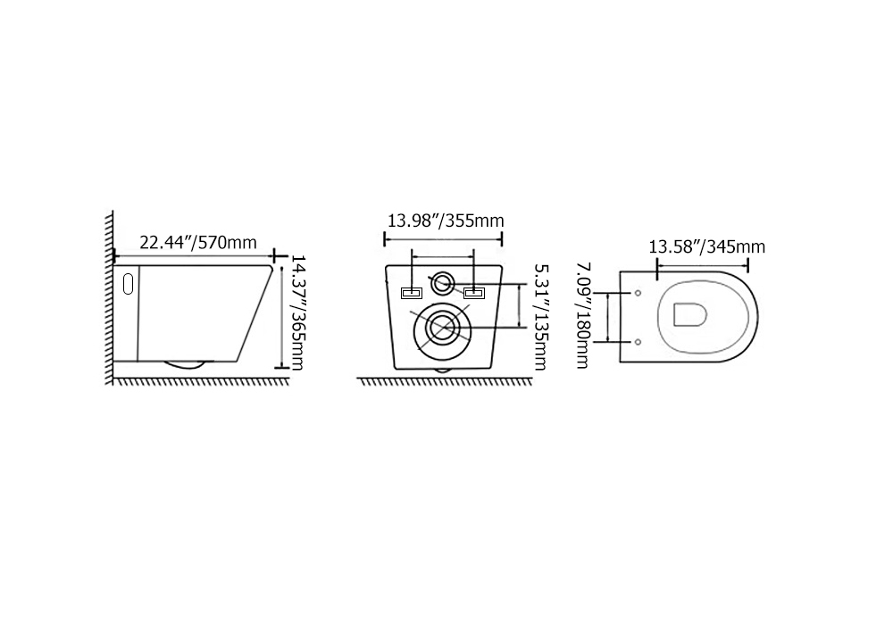 Унітаз Підвісний Золотий SLAVGO 43005