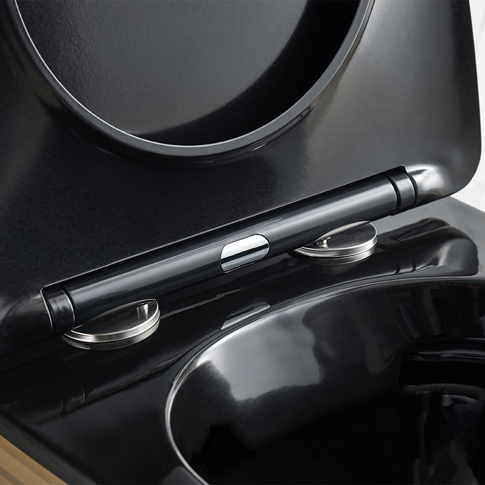 Унітаз Підвісний Чорний & Золотий обід SLAVGO 34944