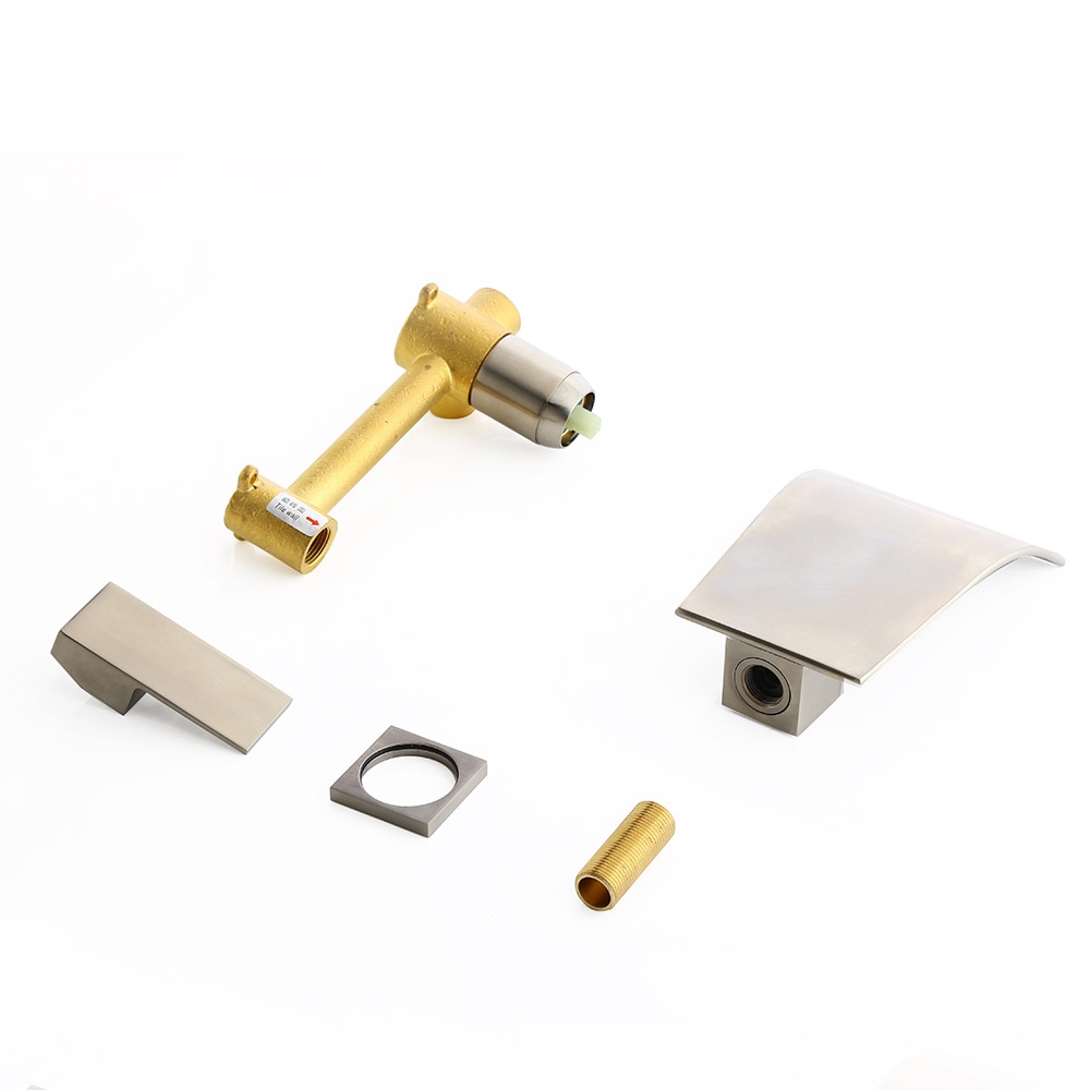 Змішувач для раковини у стилі Модерн Колір - Матовий Нікель Матеріал корпусу - Латунь SLAVGO 10101