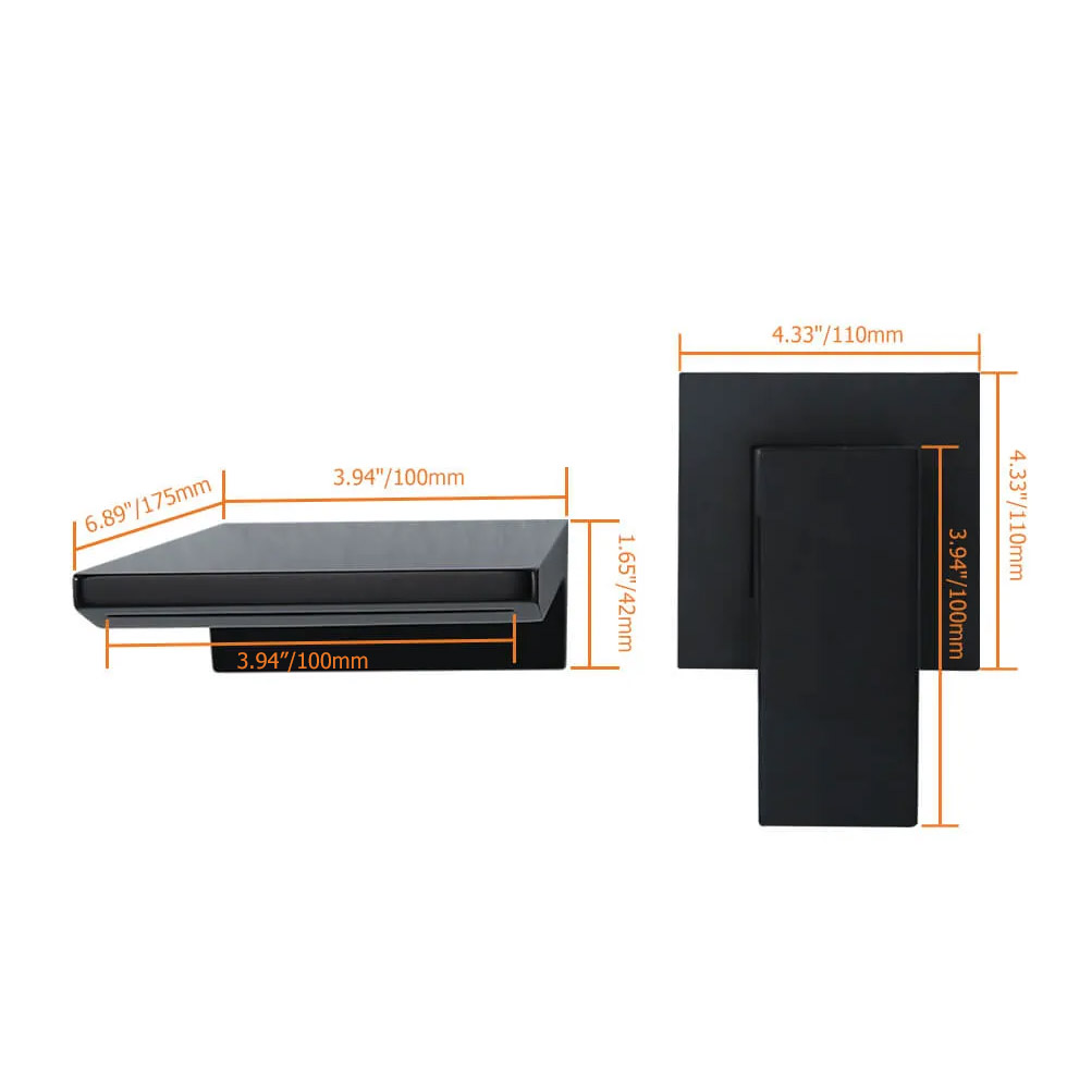 Змішувач для раковини в стилі Модерн Колір - Чорний Матеріал - Латунь SLAVGO 11869