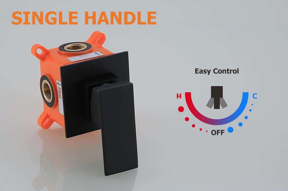 Змішувач для раковини в стилі Модерн Колір - Чорний Матеріал - Латунь SLAVGO 11869