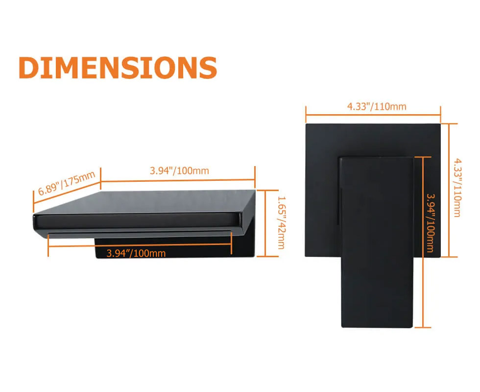 Змішувач для раковини в стилі Модерн Колір - Чорний Матеріал - Латунь SLAVGO 11869