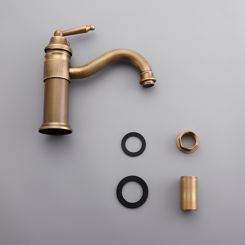 Змішувач для раковини у стилі Традиційний Колір - Антична Латунь Матеріал корпусу - Латунь SLAVGO 39313