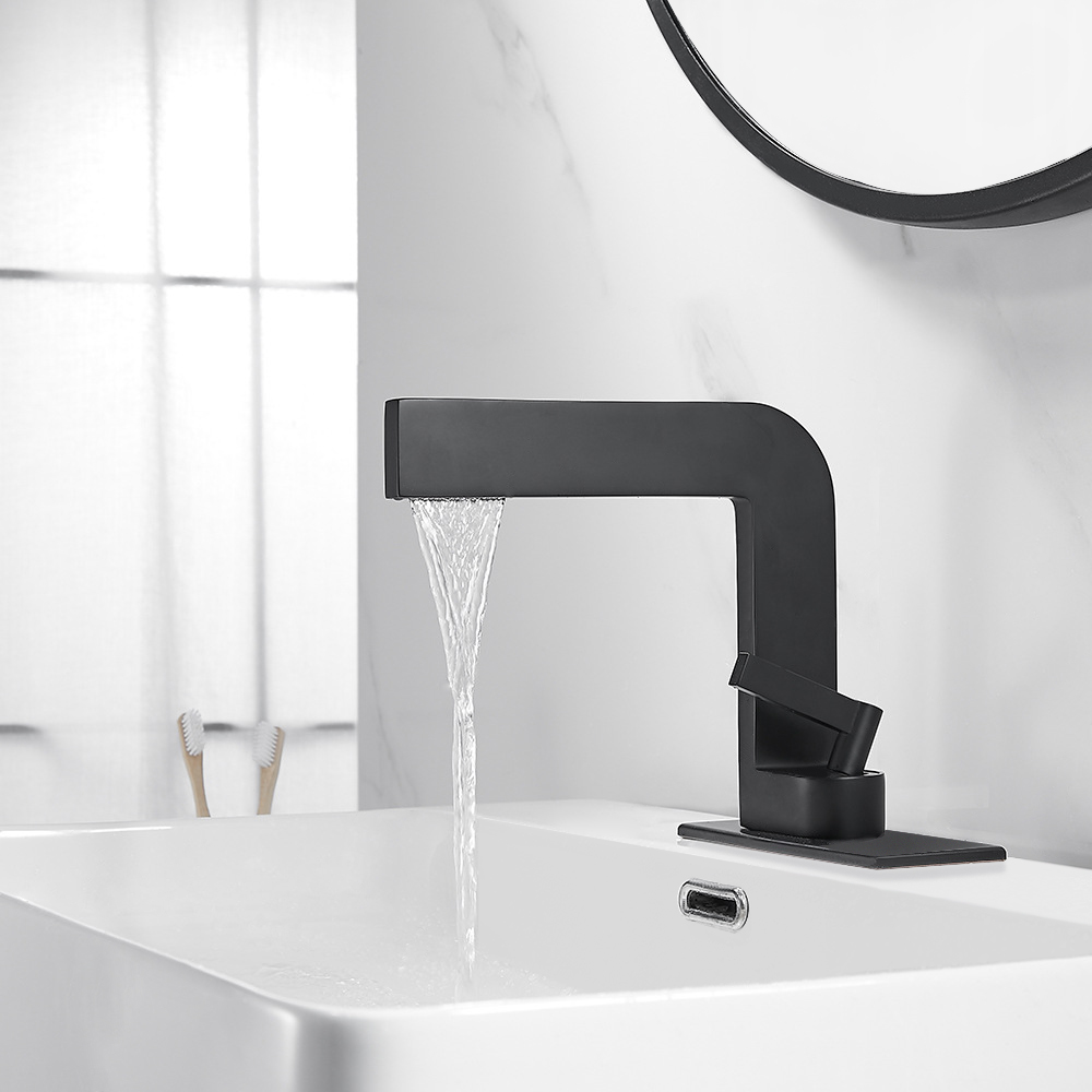 Змішувач для раковини в стилі Модерн Колір - Чорний Матеріал - Латунь SLAVGO 11666