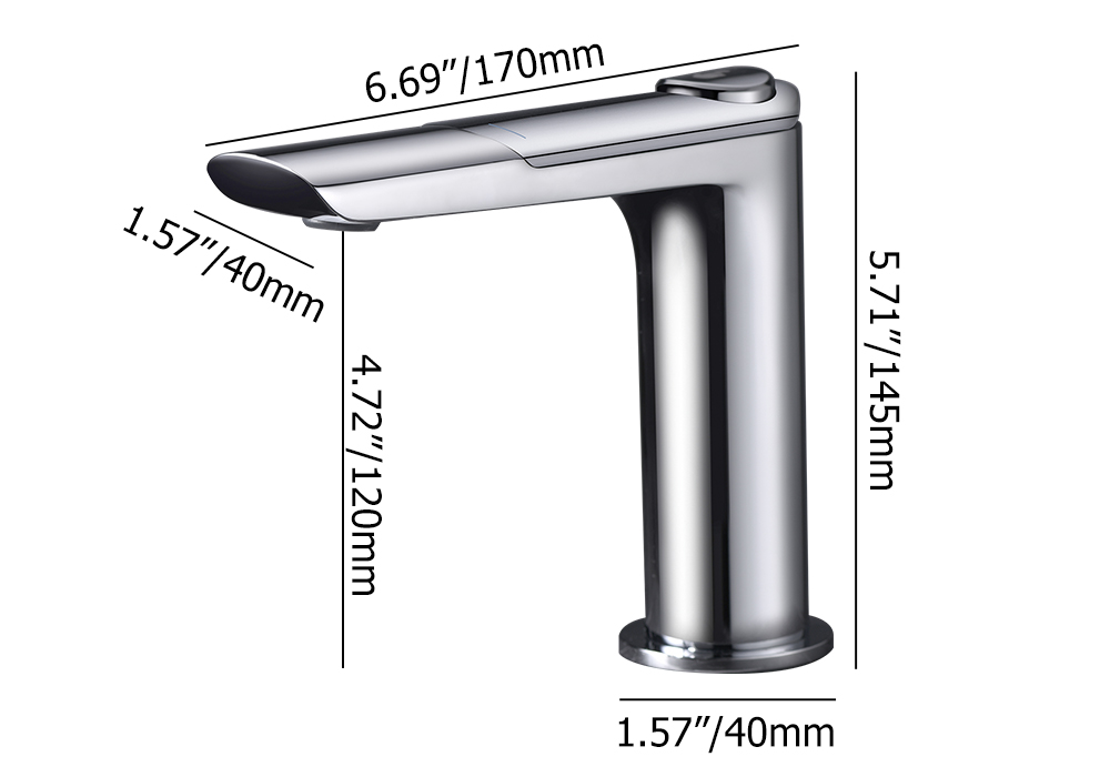 Змішувач для раковини в стилі Модерн Колір - Хром Матеріал - Латунь SLAVGO 41575