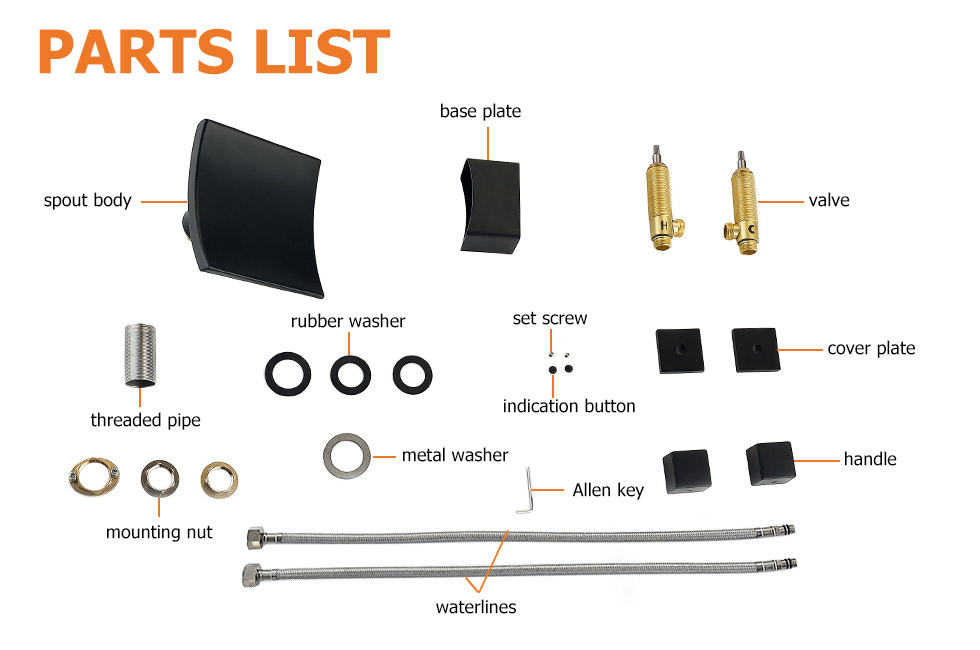 Змішувач для раковини в стилі Модерн Колір - Чорний Матеріал - Латунь SLAVGO 12181