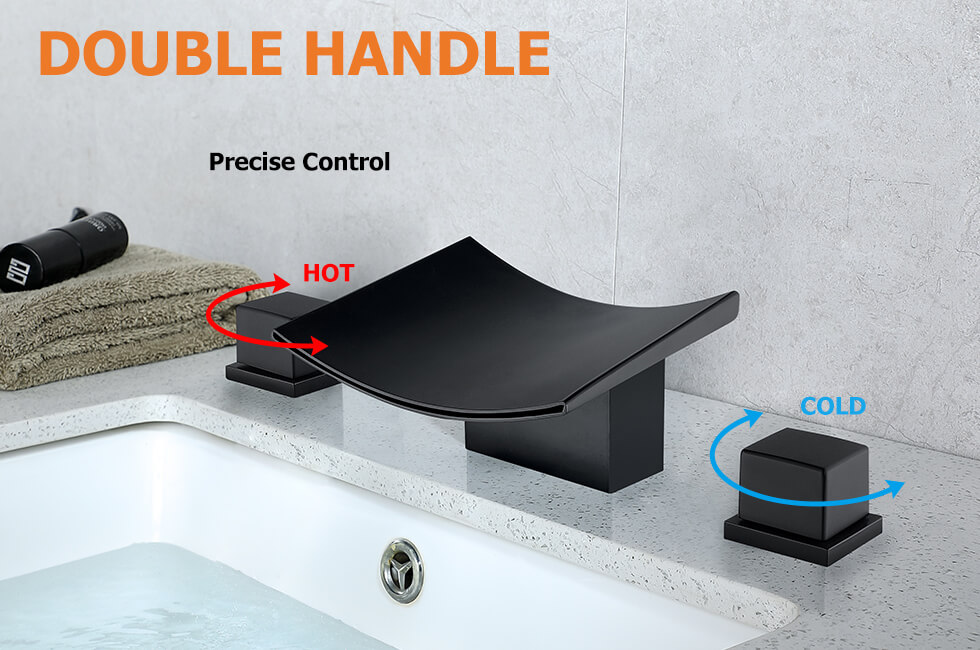 Змішувач для раковини в стилі Модерн Колір - Чорний Матеріал - Латунь SLAVGO 12181