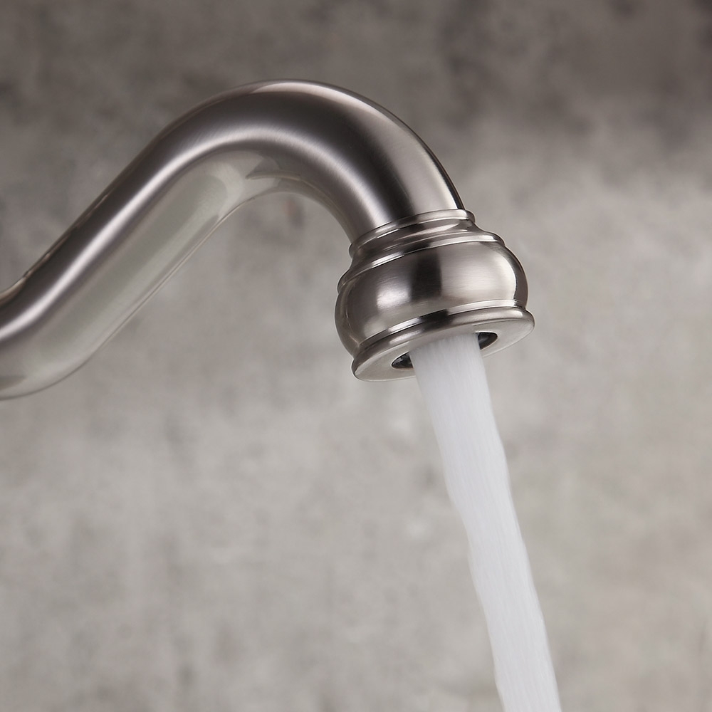 Змішувач для раковини у стилі Традиційний Колір - Матовий Нікель Матеріал корпусу - Латунь SLAVGO 10519