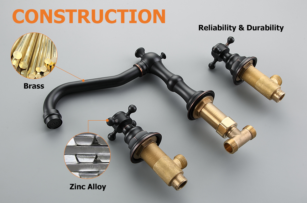 Змішувач для раковини у стилі Традиційний Колір - Антична Чорний Матеріал корпусу - Латунь SLAVGO 11435