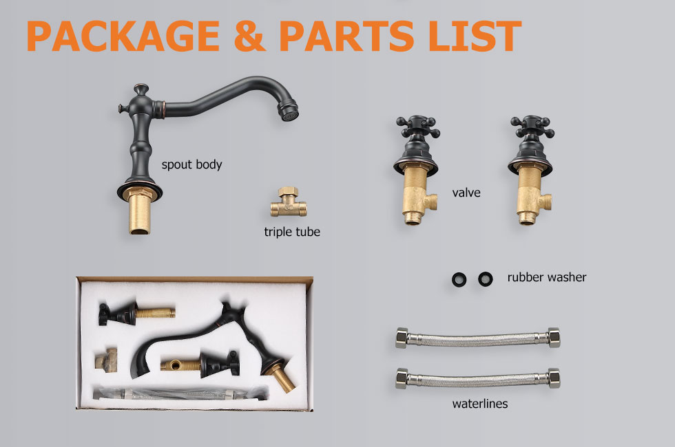 Змішувач для раковини у стилі Традиційний Колір - Антична Чорний Матеріал корпусу - Латунь SLAVGO 11435