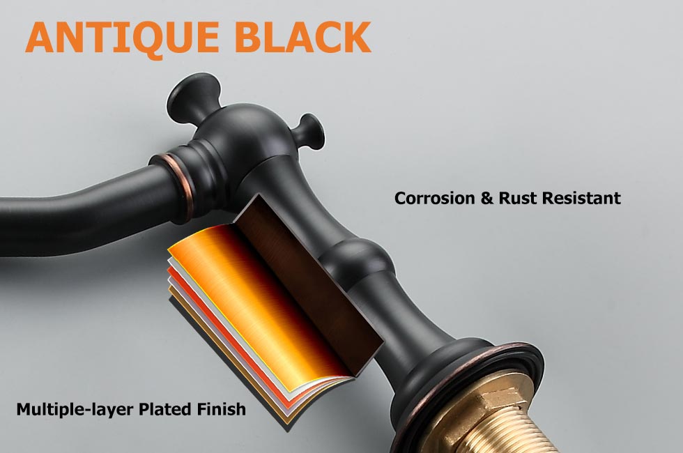 Змішувач для раковини у стилі Традиційний Колір - Антична Чорний Матеріал корпусу - Латунь SLAVGO 11435