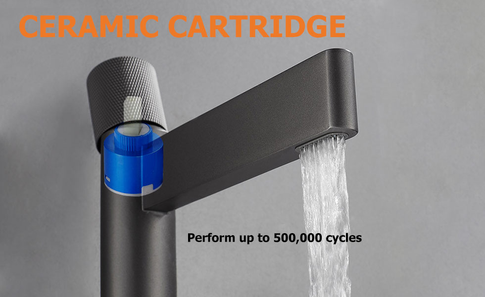 Змішувач для раковини в стилі Модерн Колір - Сірий Матеріал - Латунь SLAVGO 12888