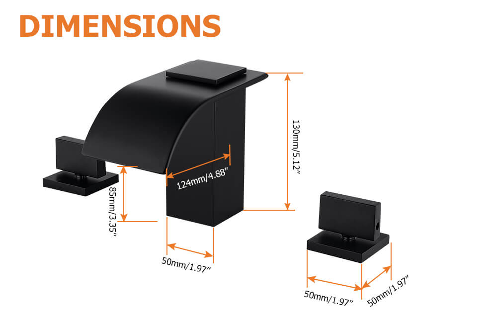 Змішувач для раковини в стилі Модерн Колір - Чорний Матеріал - Латунь SLAVGO 12205