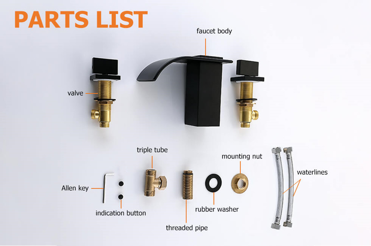 Змішувач для раковини в стилі Модерн Колір - Чорний Матеріал - Латунь SLAVGO 12205