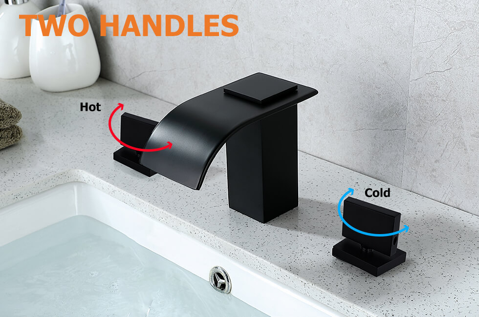 Змішувач для раковини в стилі Модерн Колір - Чорний Матеріал - Латунь SLAVGO 12205