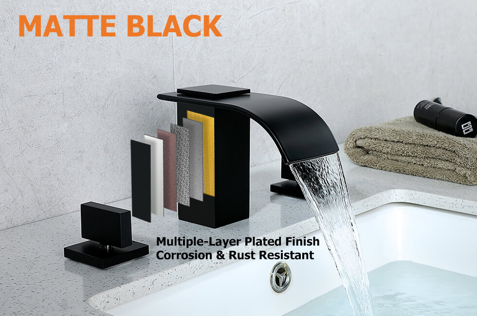 Змішувач для раковини в стилі Модерн Колір - Чорний Матеріал - Латунь SLAVGO 12205