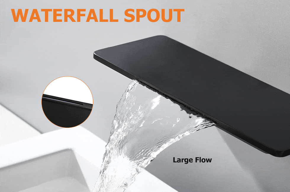 Змішувач для раковини в стилі Модерн Колір - Чорний Матеріал - Латунь SLAVGO 12844