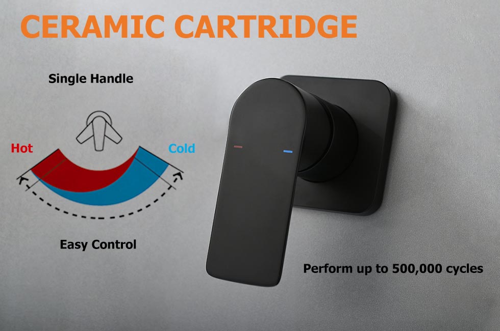 Змішувач для раковини в стилі Модерн Колір - Чорний Матеріал - Латунь SLAVGO 12844