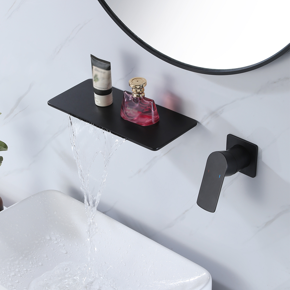 Змішувач для раковини в стилі Модерн Колір - Чорний Матеріал - Латунь SLAVGO 12844